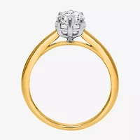 (I / Si2) Womens 2 CT. Lab Grown White Diamond Marquise Solitaire Engagement Ring
