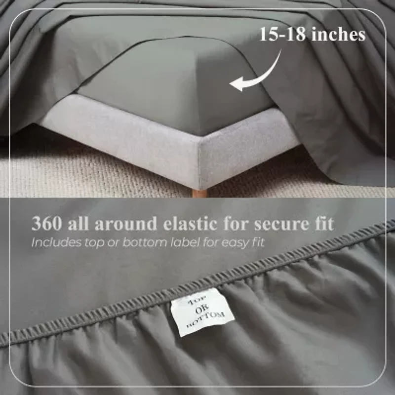 SUPERIOR® Apus Smooth Sateen Weave 500tc Deep Pocket Sheet Set