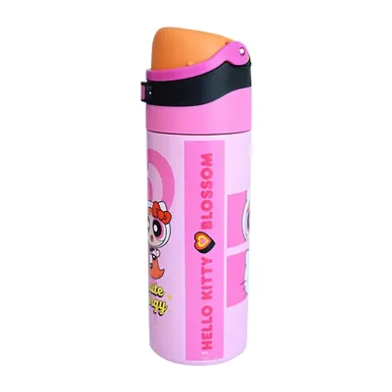 Hello Kitty and Powerpuff Girls Supercute Energy Stainless Steel 24oz. Water Bottle