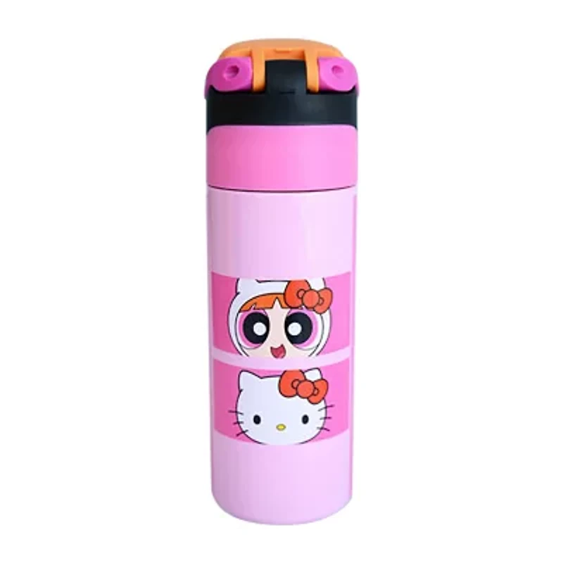 Hello Kitty and Powerpuff Girls Supercute Energy Stainless Steel 24oz. Water Bottle