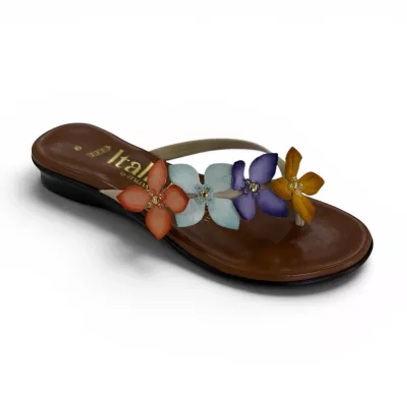 Italiana By Italian Shoemakers Womens Rhett Flat Sandals
