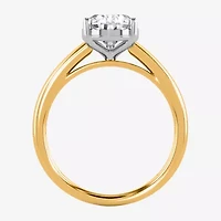 (I / Si2) Womens 2 CT. Lab Grown White Diamond Pear Solitaire Engagement Ring
