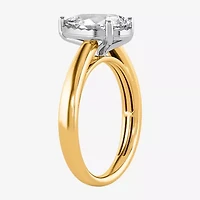 (I / Si2) Womens 2 CT. Lab Grown White Diamond Pear Solitaire Engagement Ring
