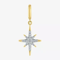 Charmed by Diamond Addiction North Star (G-H / Si2- I1) Womens Accent Lab Grown White 14K Gold Over Silver Pendant