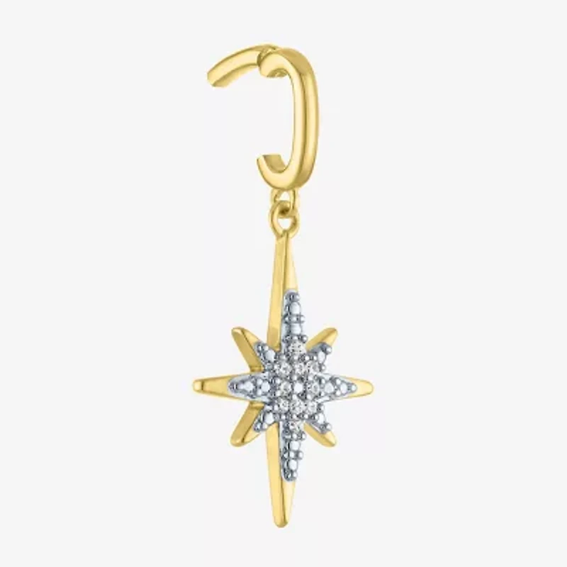 Charmed by Diamond Addiction North Star (G-H / Si2- I1) Womens Accent Lab Grown White 14K Gold Over Silver Pendant