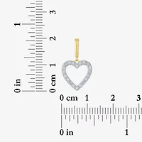 Charmed by Diamond Addiction Heart (G-H / Si2- I1) Womens Accent Lab Grown White 14K Gold Over Silver Pendant