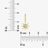 Charmed by Diamond Addiction Sun (G-H / Si2- I1) Womens Accent Lab Grown White 14K Gold Over Silver Sunburst Pendant