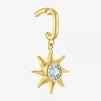 Charmed by Diamond Addiction Sun (G-H / Si2- I1) Womens Accent Lab Grown White 14K Gold Over Silver Sunburst Pendant