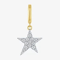 Charmed by Diamond Addiction Star (G-H / Si2- I1) Womens 1/10 CT. T.W. Lab Grown White 14K Gold Over Silver Pendant