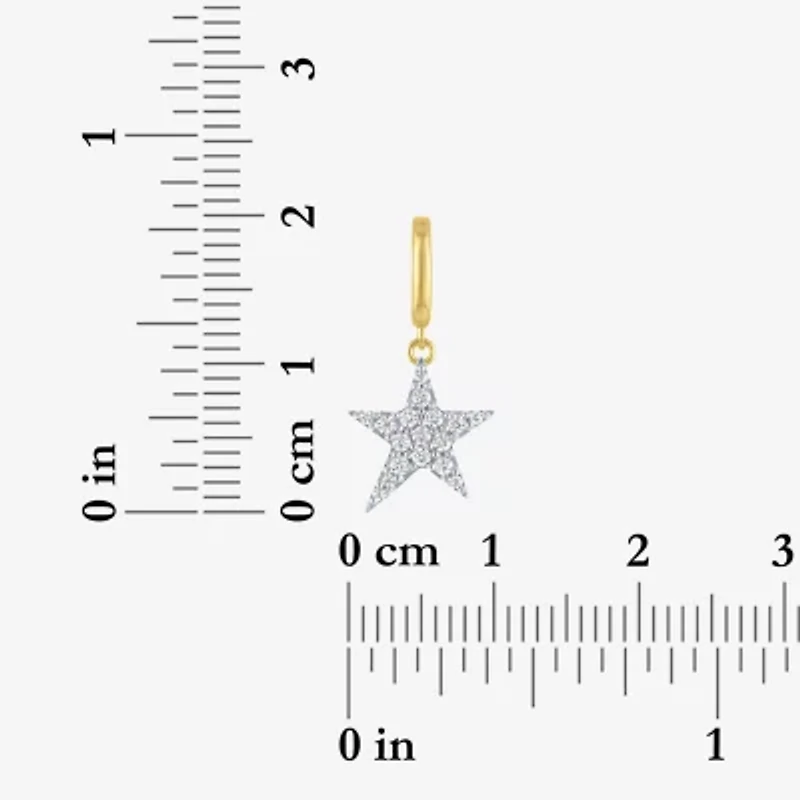 Charmed by Diamond Addiction Star (G-H / Si2- I1) Womens 1/10 CT. T.W. Lab Grown White 14K Gold Over Silver Pendant