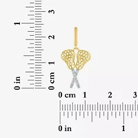 Charmed by Diamond Addiction Lacrosse (G-H / Si2- I1) Womens Accent Lab Grown White 14K Gold Over Silver Pendant