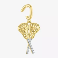 Charmed by Diamond Addiction Lacrosse (G-H / Si2- I1) Womens Accent Lab Grown White 14K Gold Over Silver Pendant
