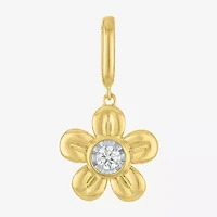Charmed by Diamond Addiction Flower (G-H / Si2- I1) Womens Accent Lab Grown White 14K Gold Over Silver Pendant