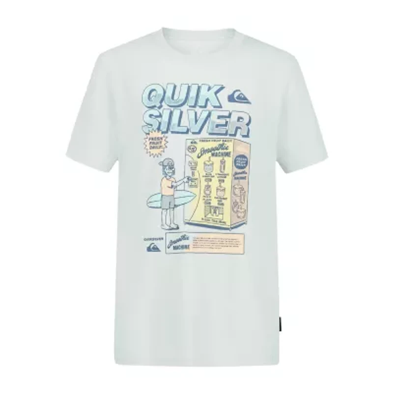 Quiksilver Big Kid Boys Crew Neck Short Sleeve Regular Fit Graphic T-Shirt