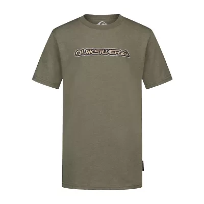 Quiksilver Big Kid Boys Crew Neck Short Sleeve Regular Fit Graphic T-Shirt