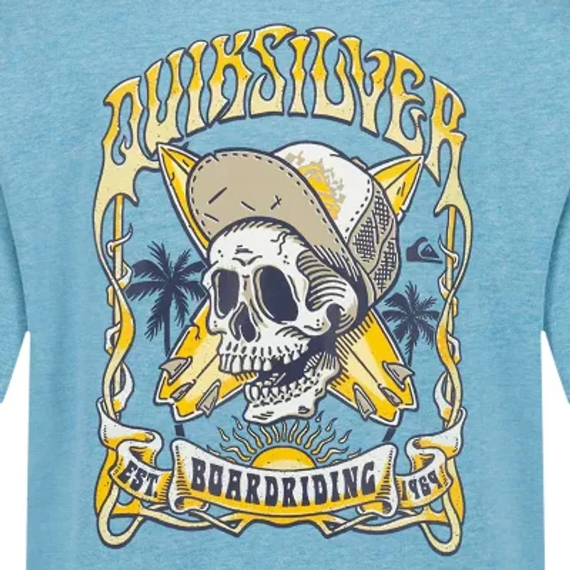 Quiksilver Big Kid Boys Crew Neck Short Sleeve Regular Fit Graphic T-Shirt