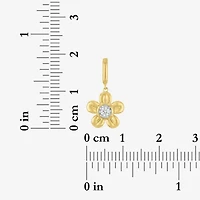 Charmed by Diamond Addiction Flower (G-H / Si2- I1) Womens Accent Lab Grown White 14K Gold Over Silver Pendant