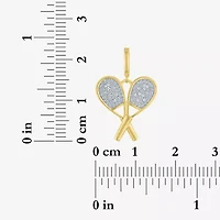Charmed by Diamond Addiction Tennis (Si2-I1 /G-H) Womens Accent Lab Grown White 14K Gold Over Silver Pendant