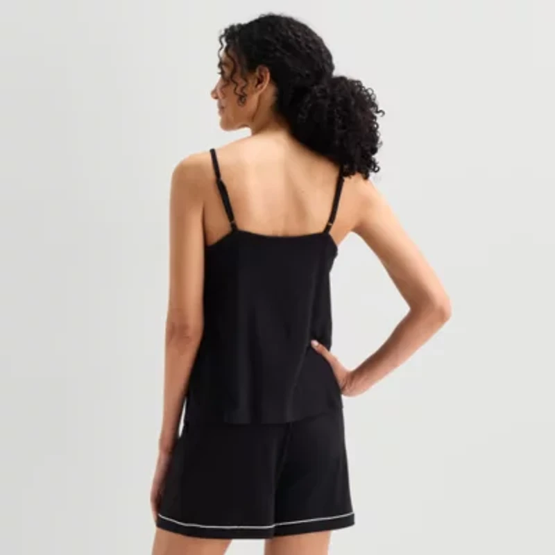 Liz Claiborne Cool and Calm Womens V Neck Sleeveless Pajama Top
