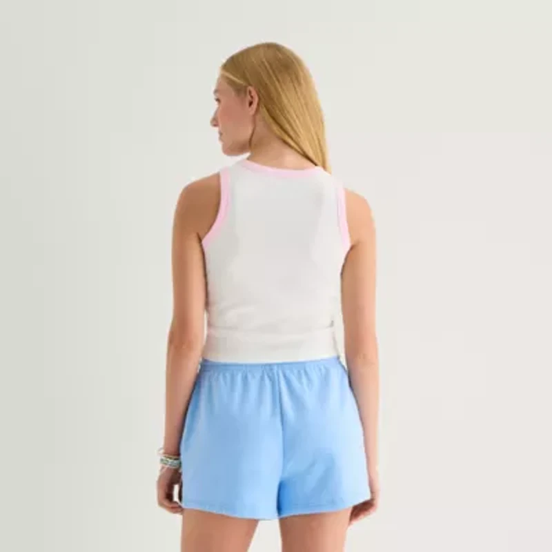 Stitch High Neck Tank Womens Juniors Sleeveless Top