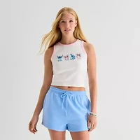 Stitch High Neck Tank Womens Juniors Sleeveless Top