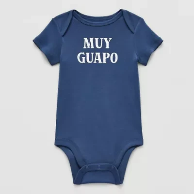 Okie Dokie Baby Boys Crew Neck Short Sleeve Rib Bodysuit