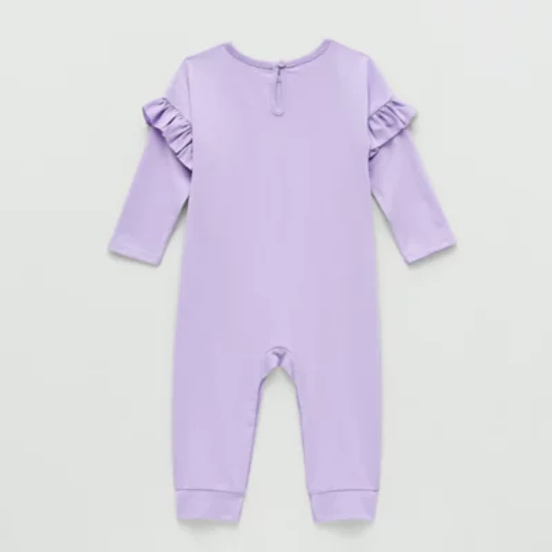 Okie Dokie Baby Girls Crew Neck Long Sleeve Jumpsuit
