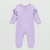 Okie Dokie Baby Girls Crew Neck Long Sleeve Jumpsuit