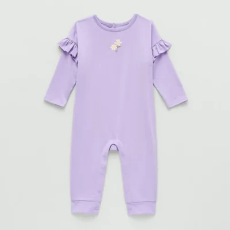 Okie Dokie Baby Girls Crew Neck Long Sleeve Jumpsuit