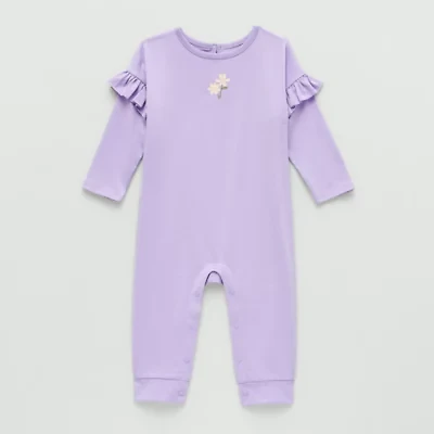 Okie Dokie Baby Girls Crew Neck Long Sleeve Jumpsuit