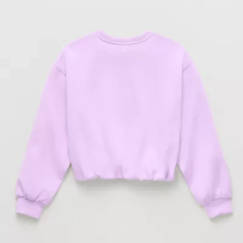 Xersion Little & Big Kid Girls Crew Neck Long Sleeve Sweatshirt