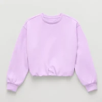 Xersion Little & Big Kid Girls Crew Neck Long Sleeve Sweatshirt