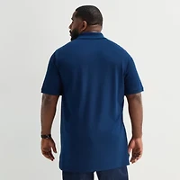 St. John's Bay Premium Stretch Big and Tall Mens Classic Fit Short Sleeve Polo Shirt