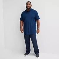St. John's Bay Premium Stretch Big and Tall Mens Classic Fit Short Sleeve Polo Shirt