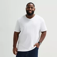 St. John's Bay Super Soft Mens V Neck Short Sleeve Quick Dry Big and Tall T-Shirt