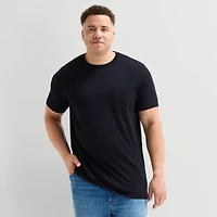 St. John's Bay Super Soft Pocket Mens Crew Neck Short Sleeve Quick Dry Big and Tall T-Shirt