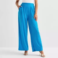 Bold Elements Womens Wide Leg Pleated Pant