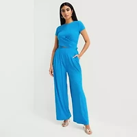 Bold Elements Womens Wide Leg Pleated Pant