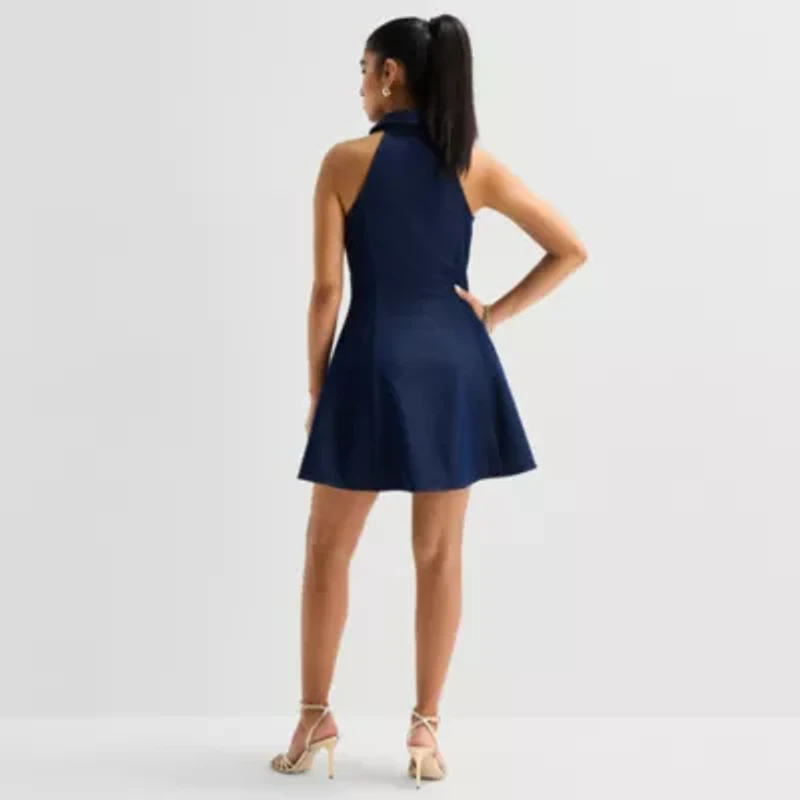 Bold Elements Womens Sleeveless Fit + Flare Dress