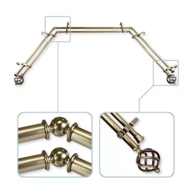 Rod Desyne Twist Double Bay Window