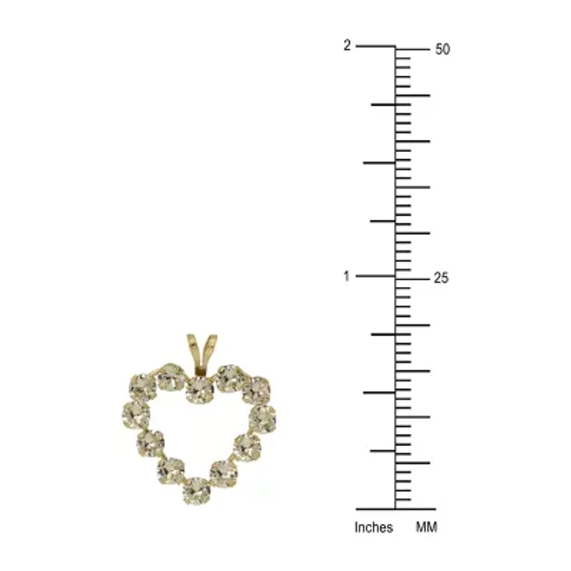 Limited Quantities! Womens 1 1/3 CT. Lab Created White Cubic Zirconia 10K Gold Heart Pendant