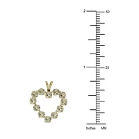 Limited Quantities! Womens 1 1/3 CT. Lab Created White Cubic Zirconia 10K Gold Heart Pendant