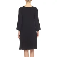 White Mark Womens 3/4 Sleeve Swing Dresses