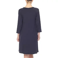 White Mark Womens 3/4 Sleeve Swing Dresses