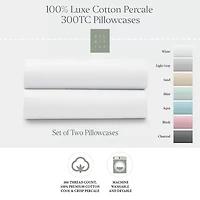 Ella Jayne 100% Cotton Percale Cool and Crisp Pillowcase Set