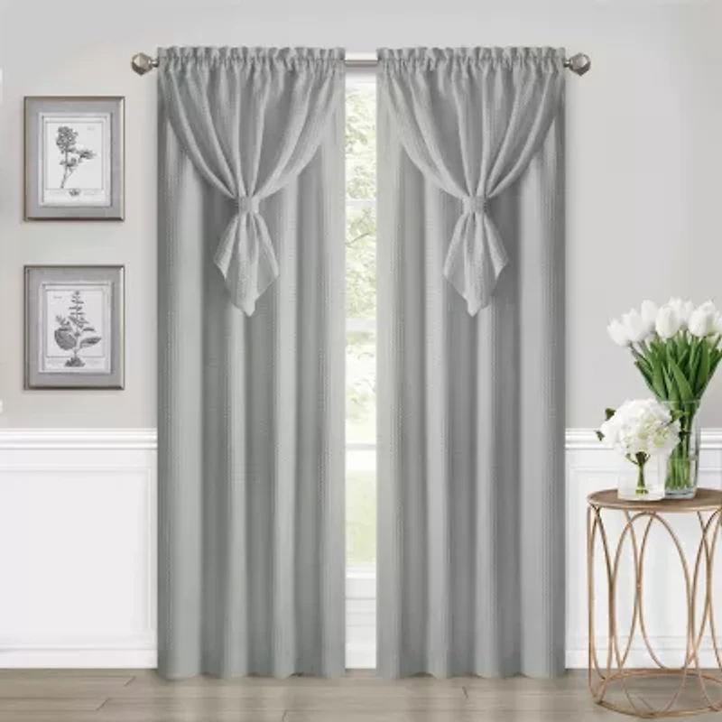 Achim Allegra Rod Pocket Light-Filtering Single Curtain Panel