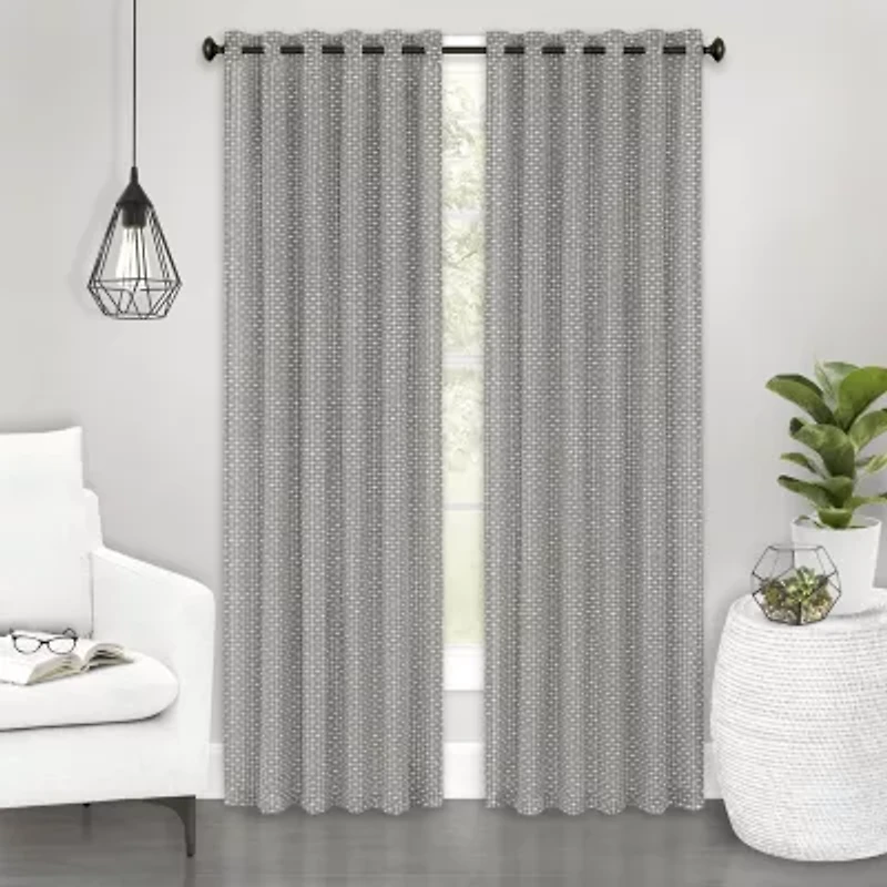 Achim Bedford Tab Top Light-Filtering Single Curtain Panel