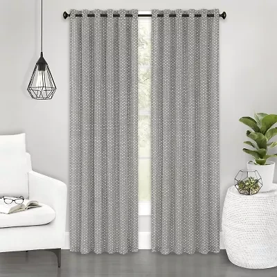 Achim Bedford Tab Top Light-Filtering Single Curtain Panel