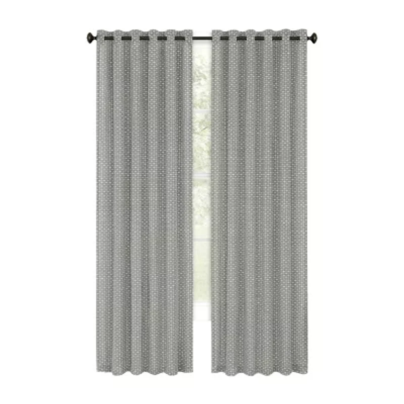 Achim Bedford Tab Top Light-Filtering Single Curtain Panel