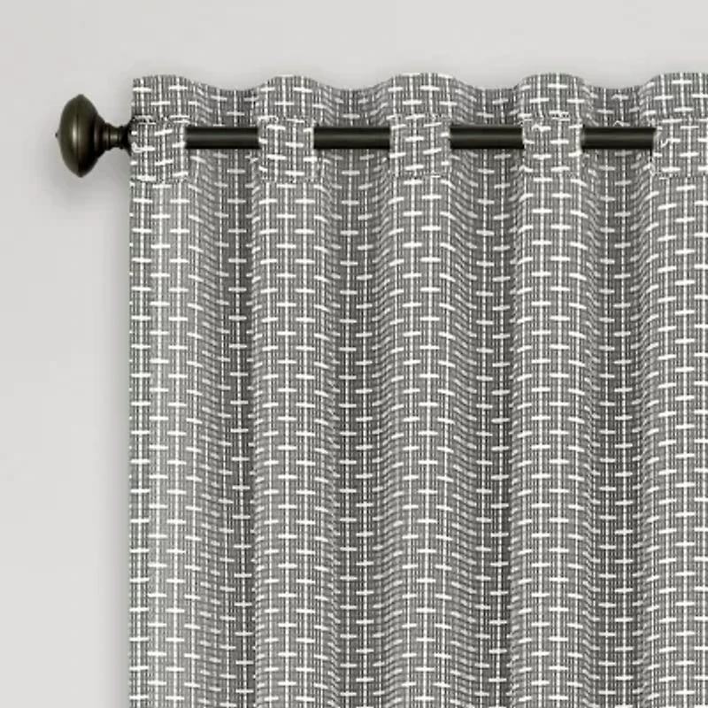 Achim Bedford Tab Top Light-Filtering Single Curtain Panel